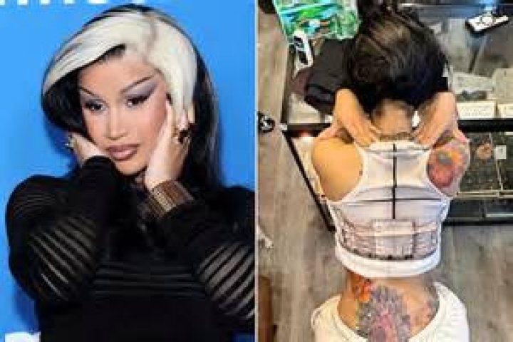 Baby mine: Cardi pulled out the stops for her firstborn daughter Kulture's third birthday party on Saturday night
